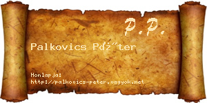 Palkovics Péter névjegykártya